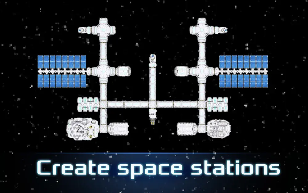 Tiny Space Program: moduláris űrállomás napelemtáblákkal a csillagos űrben